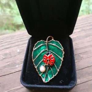 Lucky Lady Bug Brooch
